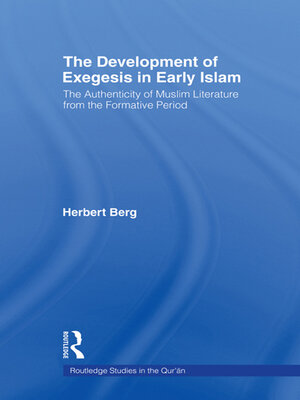 cover image of The Development of Exegesis in Early Islam